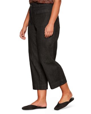 The Marine Mid Rise Cropped Wide Leg Jeans in After Hours