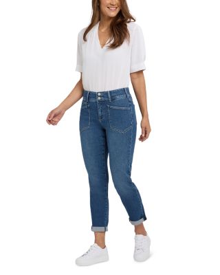 Margot High Rise Girlfriend Jeans in Lake Notre-Dame