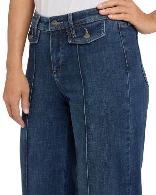 Teresa Mid Rise Wide Leg Jeans in Louvre Sapphire