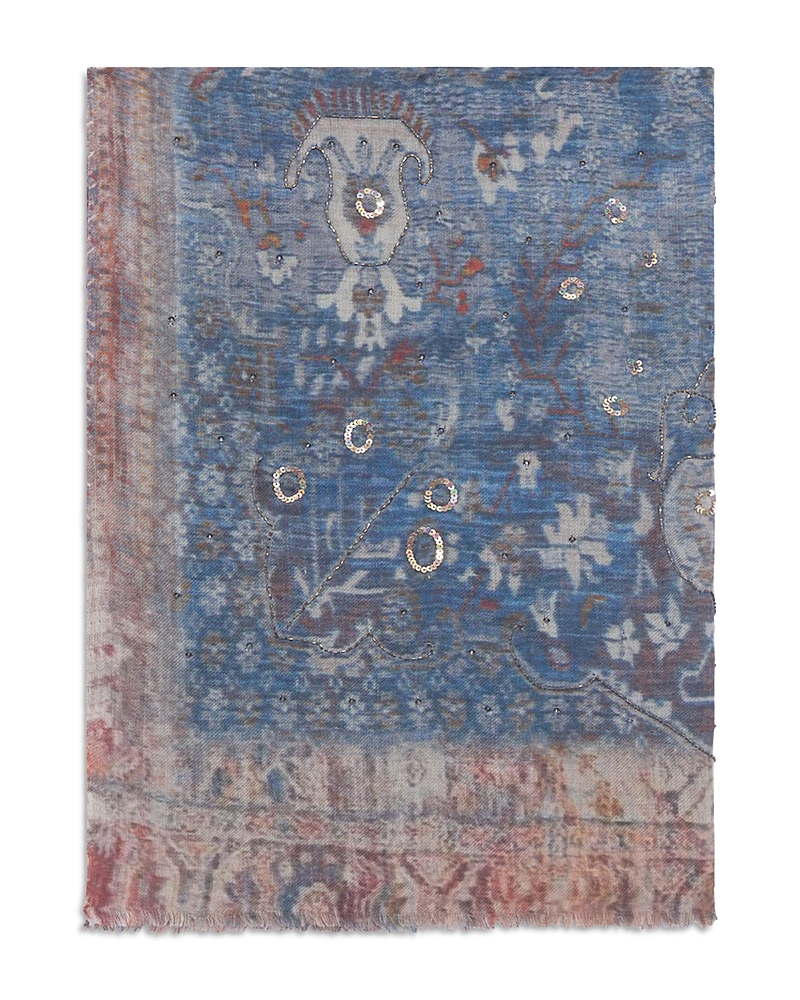 Gerard Darel Rachelia Wool & Silk Scarf In Blue