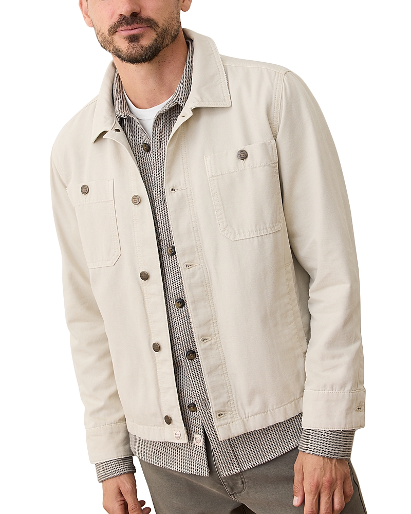 Marine Layer Patrick Canvas Overshirt In Neutral