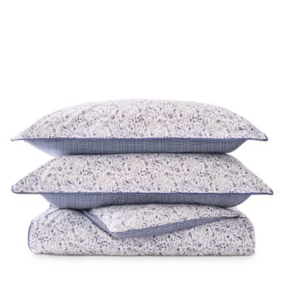 Ditsy Gingham Duvet Cover Set, Full Queen