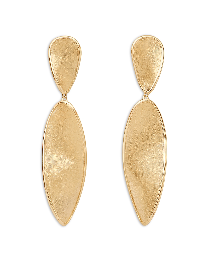 Marco Bicego 18k Yellow Gold Lunaria Twist Double Drop Earrings In Gold