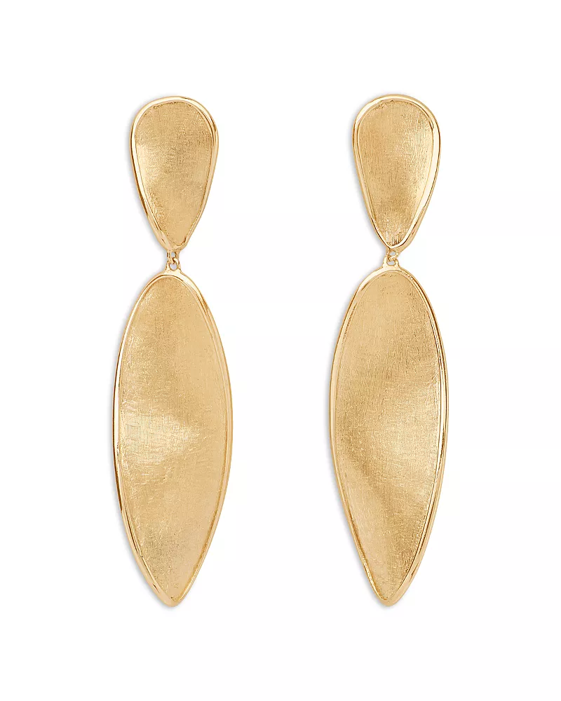 Marco Bicego 18K Yellow Gold Lunaria Twist Double Drop Earrings