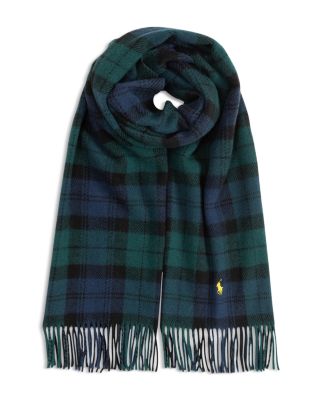 Plaid Wool Twill Scarf
