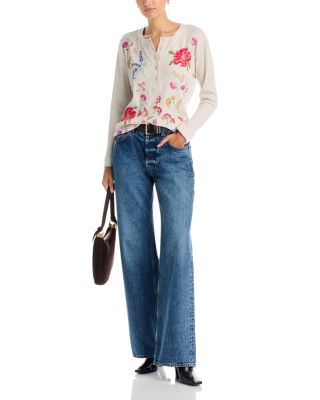 Mixed Media Henley Tee