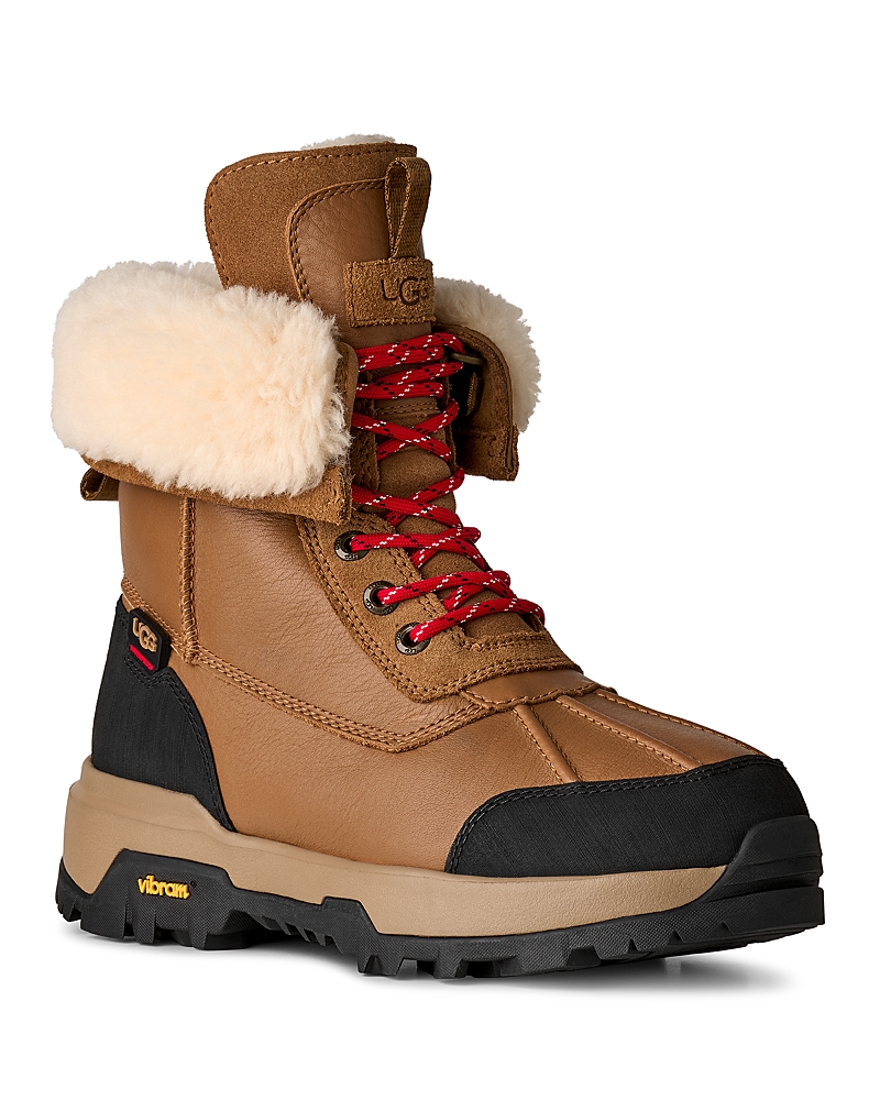 Ugg Round-toe Lace-up Boots In Brown
