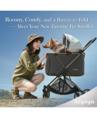  Maxi Deep Carriage with Puncture Free Rubber Wheels, Lightweight and Collapsible Pet Stroller