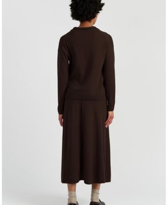 Women's Wool Cashmere Collared Sweater