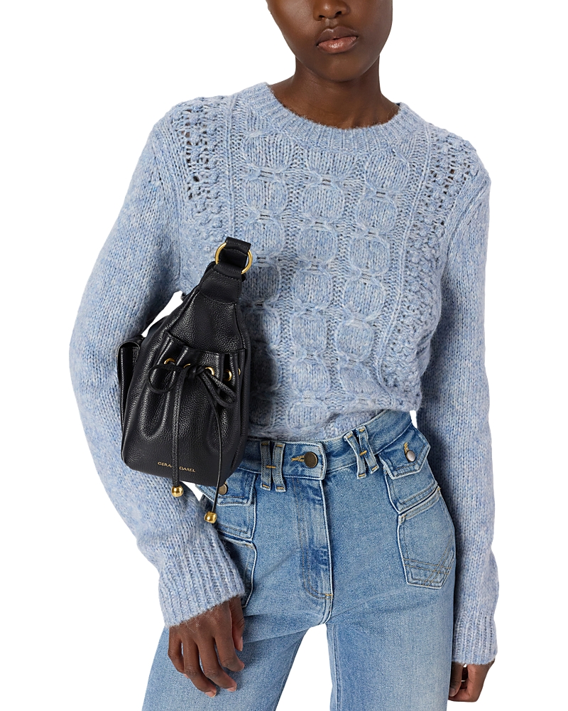 Gerard Darel Esperanza Textured Knit Sweater In Blue