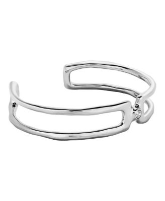 Double Sterling Bracelet with White Topaz