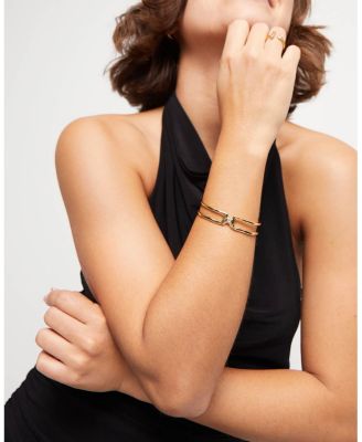  Double Topaz Layer Bangle