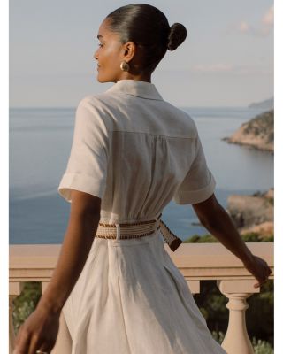 Belted Linen Dress