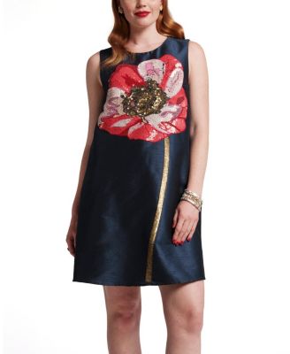 Alice Shift Dress with Flower