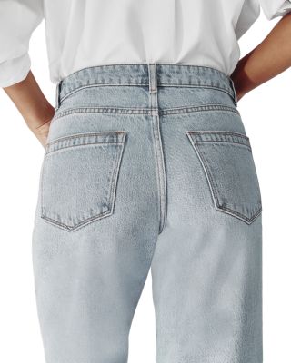 Petites Selin Straight Leg Jeans in Pale Blue