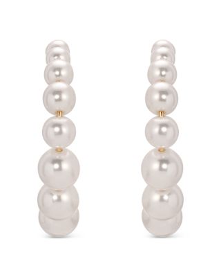 Bubble Graduated Medium Hoop Earrings