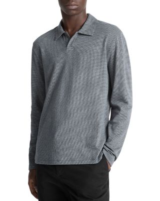 Houndstooth Long Sleeve Polo