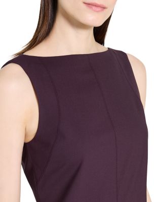 Sleeveless Boat Neck Mini Dress