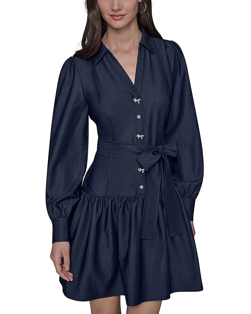 Karl Lagerfeld Denim Shirt Dress In Blue