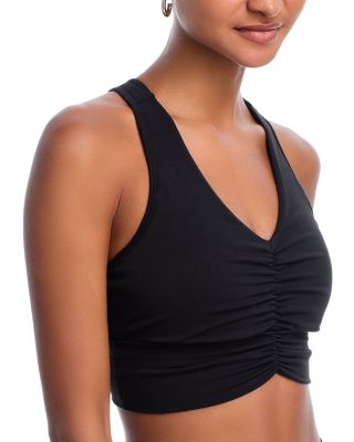 Shirred Racerback Bra Top - Exclusive