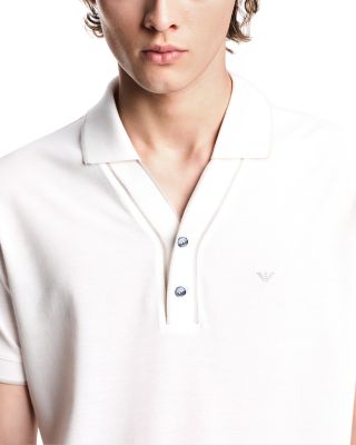 Contrast Edges Piqu&eacute; Polo Shirt