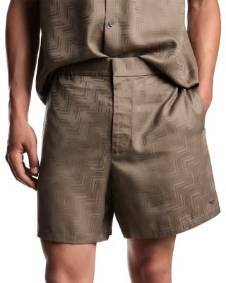 Zig Zag Jacquard Motif Bermuda Shorts