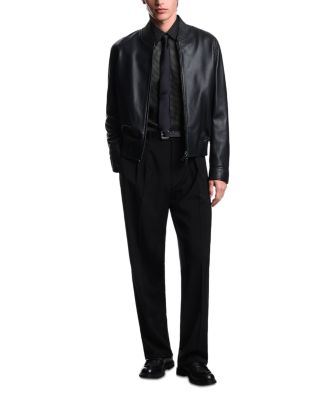 Micro Pattern Print Comfort Fit Button Down Shirt