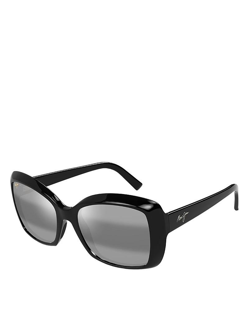Maui Jim Lonomea Cat Eye Sunglasses, 52mm In Black