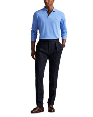 Classic Fit Soft Cotton Long-Sleeve Polo Shirt