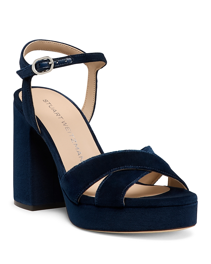 Stuart Weitzman Dayna Platform Sandal In Blue