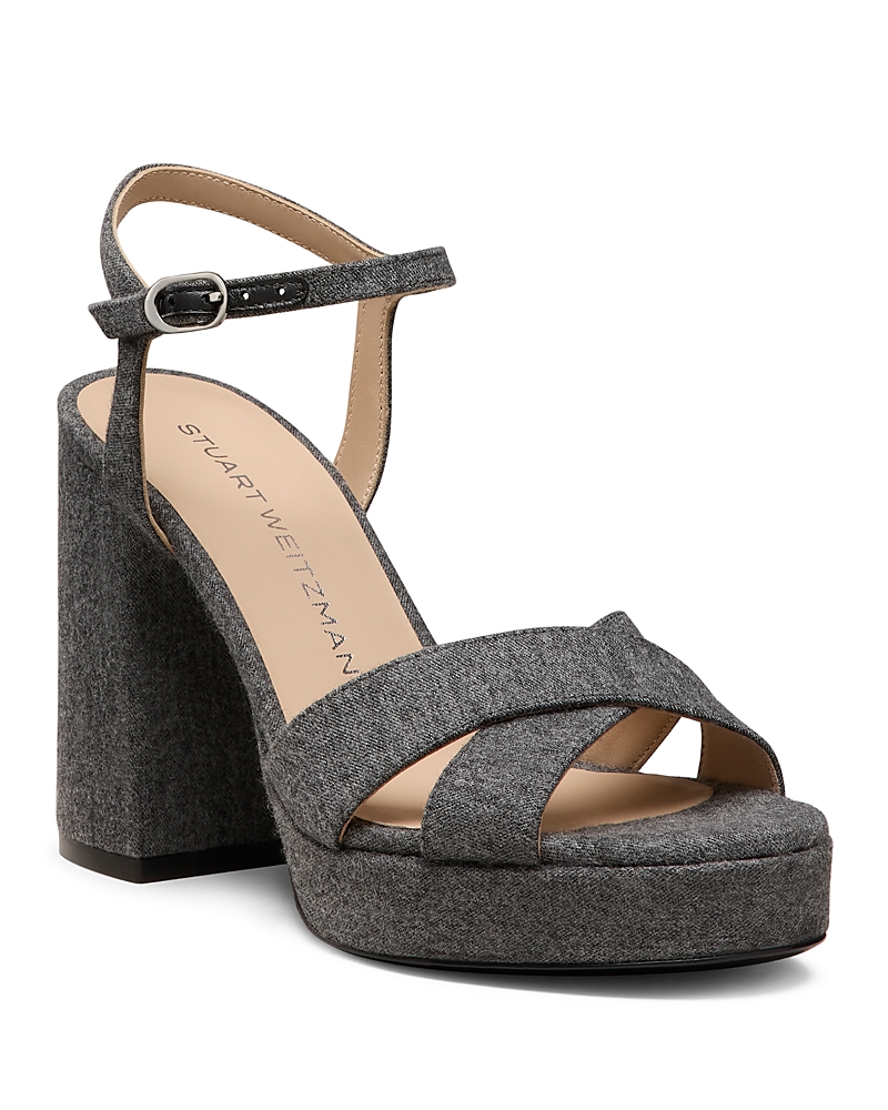 Stuart Weitzman Dayna Platform Sandal In Gray