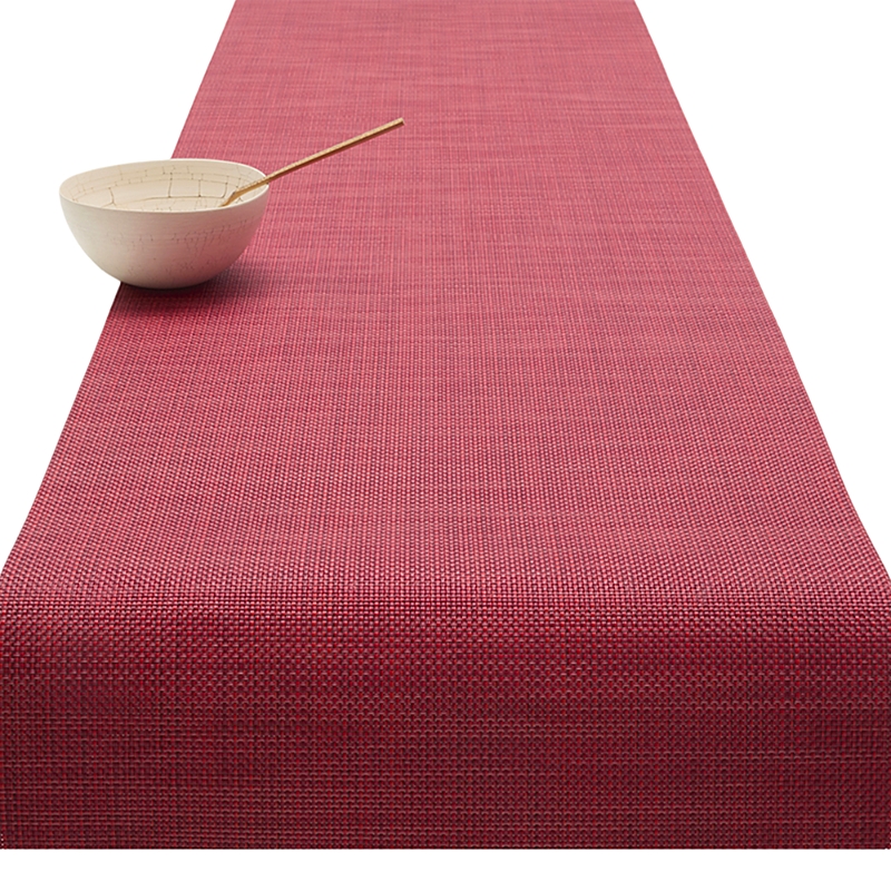 Chilewich Mini Basketweave Runner In Red