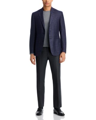 Loro Piana Wool, Silk & Cashmere Fabric Plaid Unstructured Regular Fit Sport Coat - Exclusive