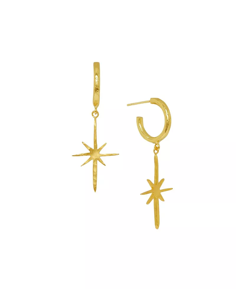 Ottoman Hands Northern Star Hoop Earrings