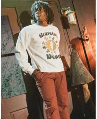 Unisex Grateful Dead Bear Ring Flea Market Crew Fleece Sweatshirts