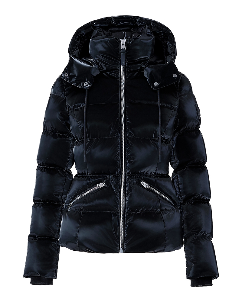 Mackage Madalyn Glo High Gloss Down Jacket In Black