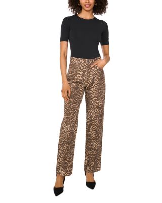 Mid Rise Printed Jeans in Khaki Haze