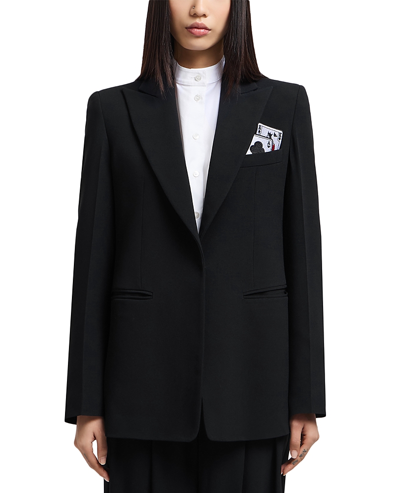 Emporio Armani Tailored Single-breasted Jacket With Notched Lapel In Black