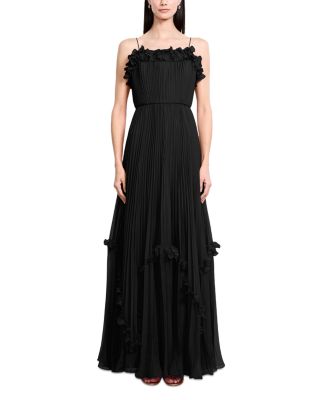 Shirring Ruffle Gown