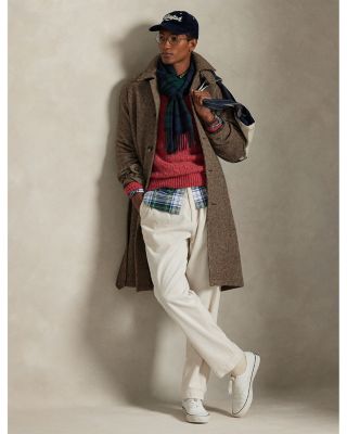 Suede-Patch Cable-Knit Sweater