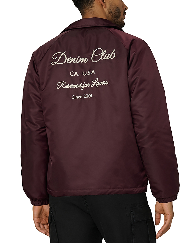 Joe's Jeans Satin Coach Jacket In Burgundy