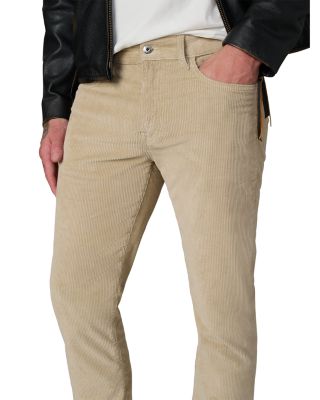 The Brixton Slim Straight Fit Corduroy Pants in Winter Sand Gray