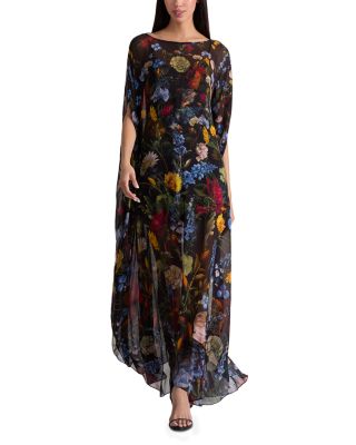 Linn Floral Cape Maxi Dress