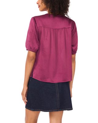 Front Tied Short Sleeve Blouse