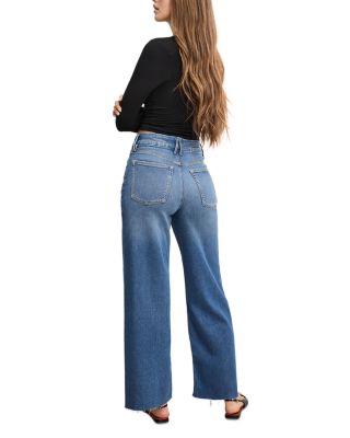 Good Skate Cropped Wide Leg Jeans in Indigo1005