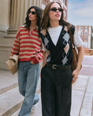 Cindy Striped Johnny Collar Sweater