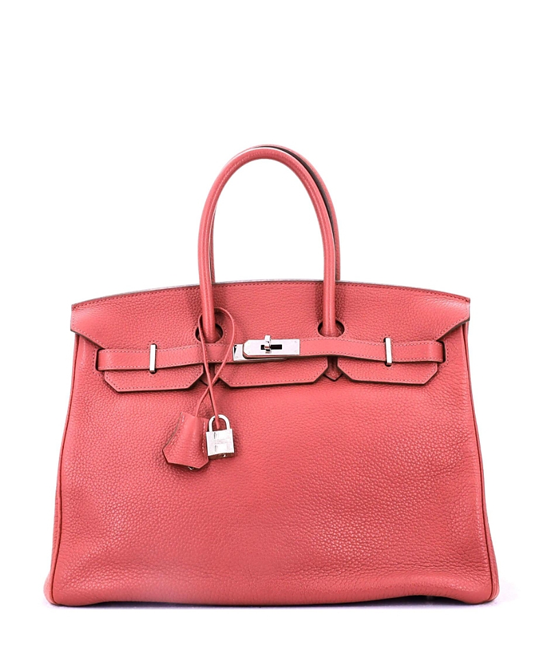 Pre-owned Pre-owned Hermes Hermes Birkin 35 Handbag Pink Togo With Palladium Hardware In Purple