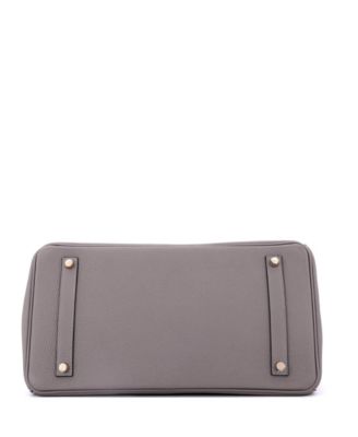 Birkin 35 Handbag Grey Togo with Gold Hardware