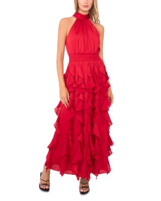 Flounce Cascading Maxi Dress