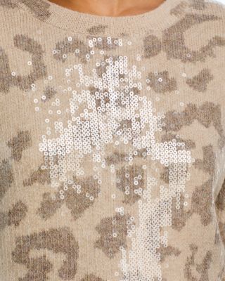 Sequin Leopard Sweater - Exclusive